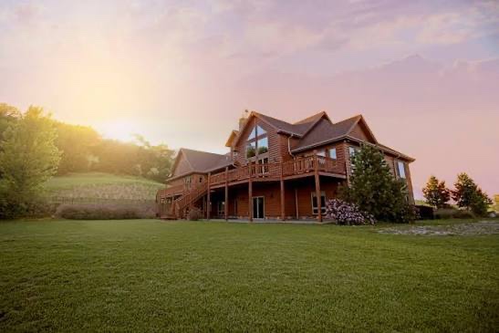 A completed R&R home at golden hour